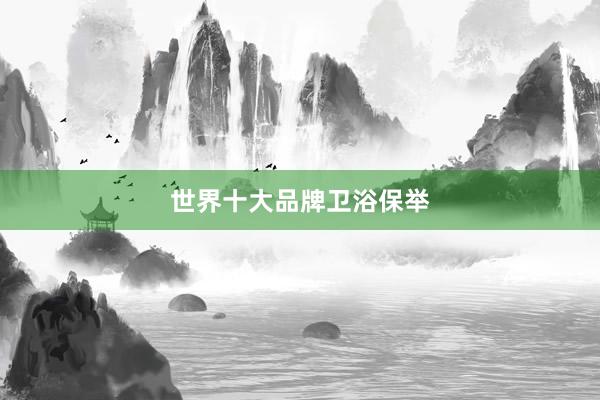 世界十大品牌卫浴保举